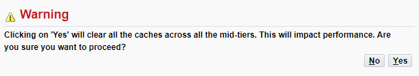 Clear Cache Warning
