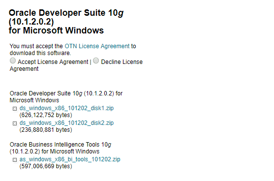 download oracle developer suite 10g for windows 10 64 bit