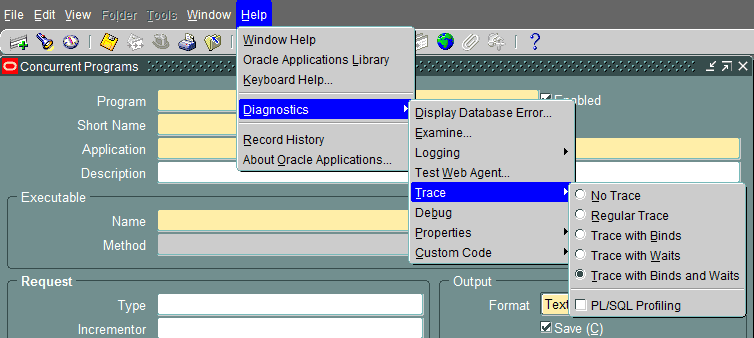 oracle apps forms enable trace