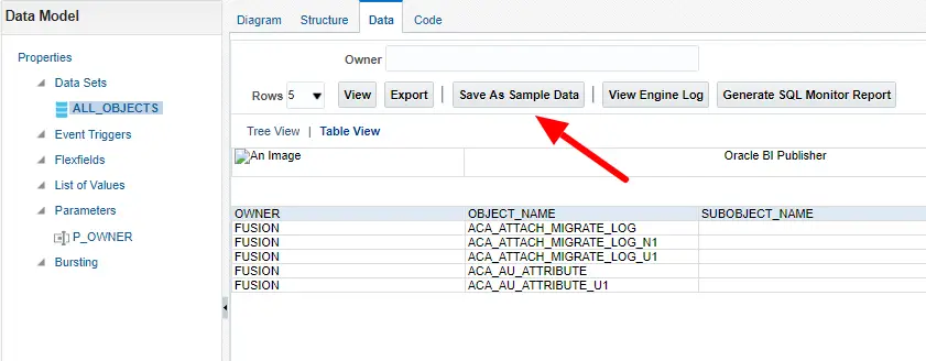 Run Data Model and Save Sample Data