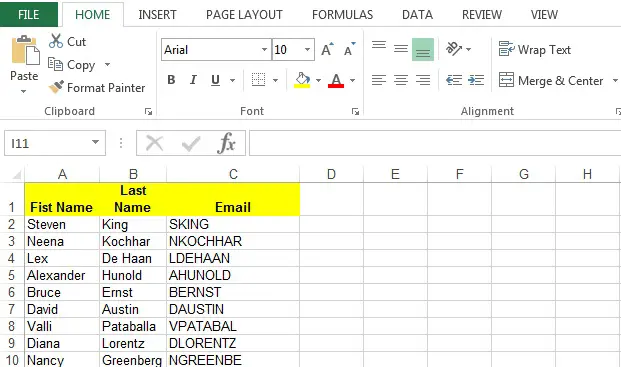 Excel output from PL SQL