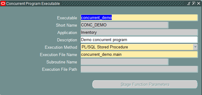 oracle-concurrent-program-executable