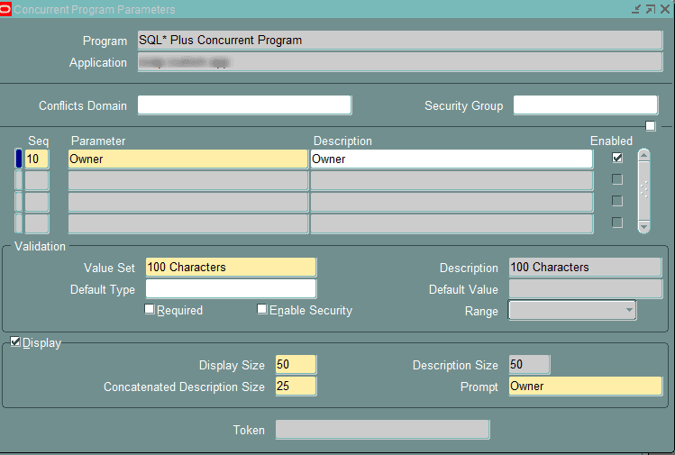 Define parameters