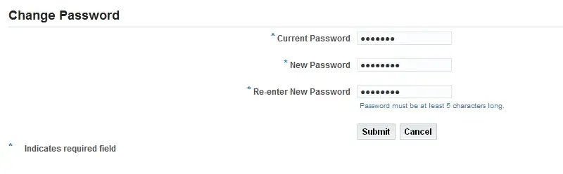 Change User Application Password