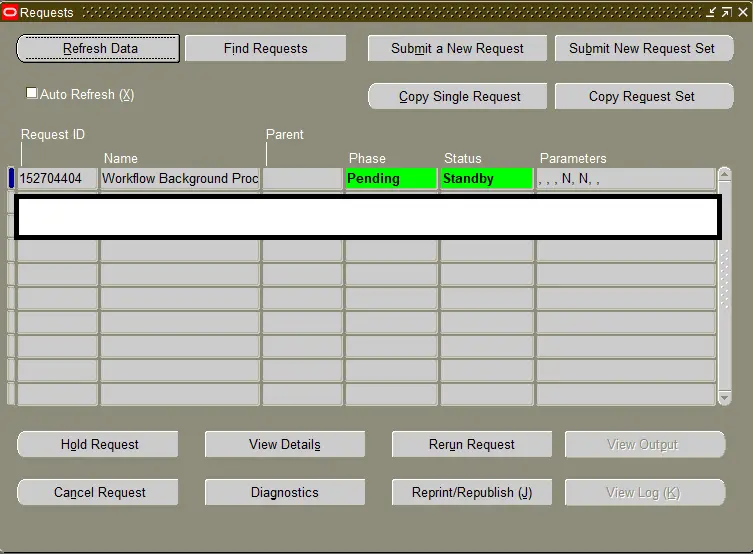 Monitor Worrkflow Background Process in Oracle Apps